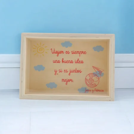 hucha personalizada madera