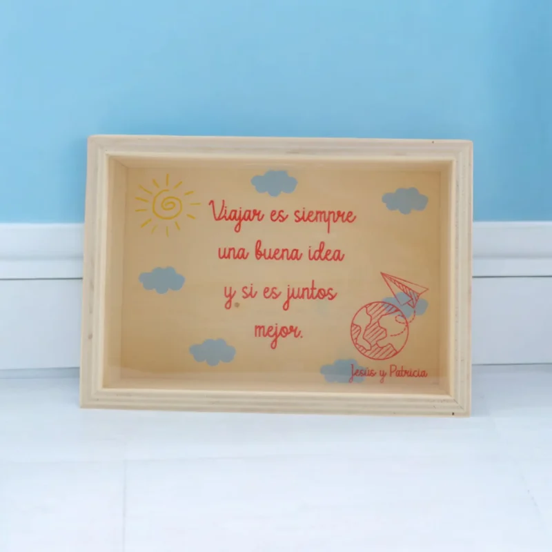 hucha personalizada madera