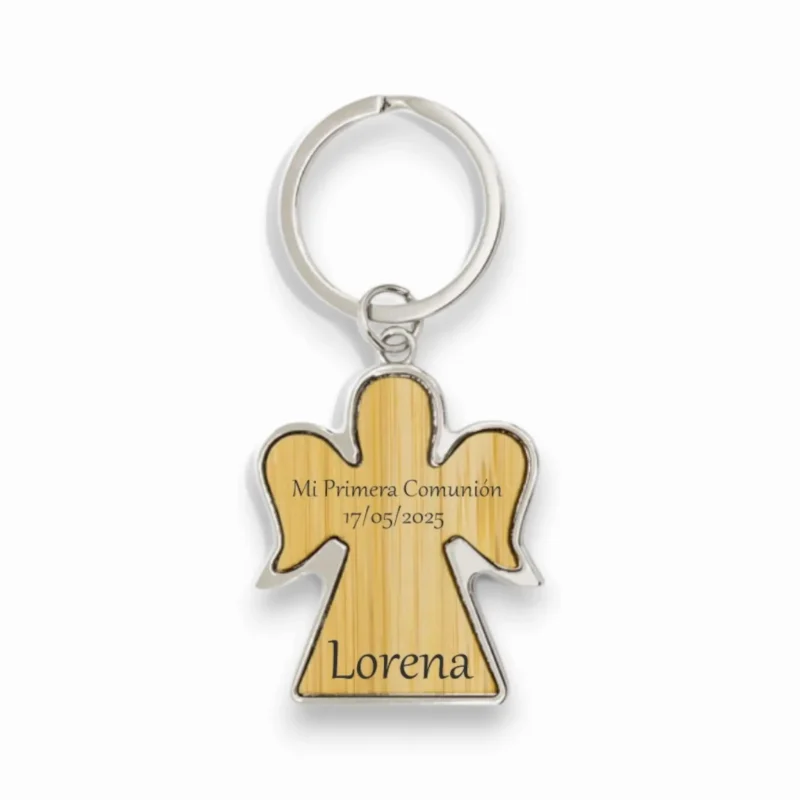 llavero angel comunion personalizado