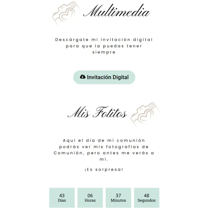 invitacion digital comunion multimedia